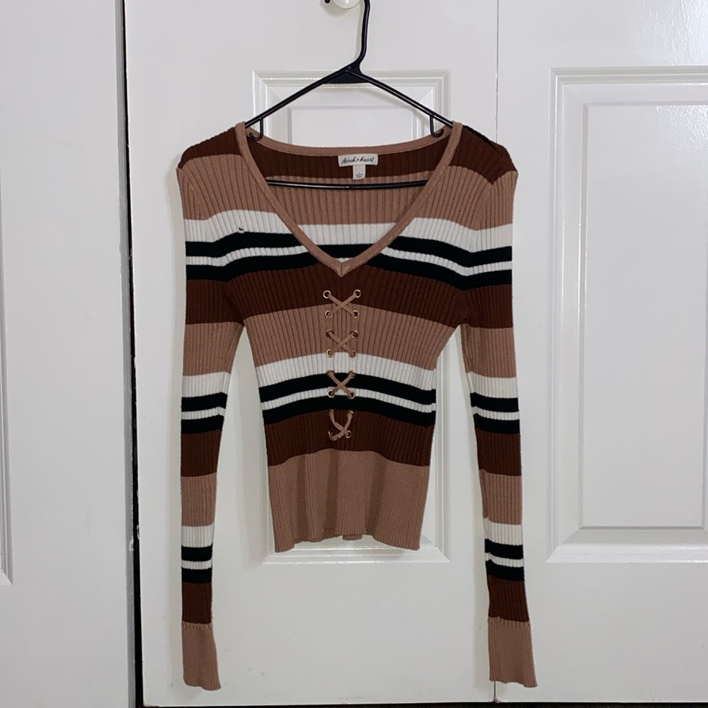 Long sleeve multi colored top